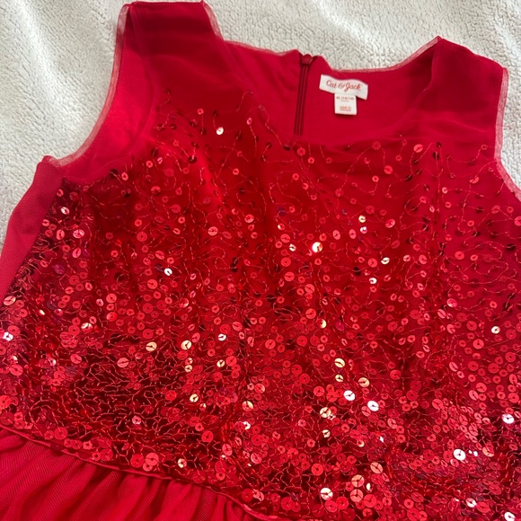 Cat & Jack Children’s Sequin Red Dress - Picture 3 of 5
